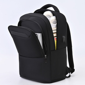 15.6 Inch Business Laptop <b>Backpack</b> <b>Waterproof</b> With USB Port Minimalist Polyester <b>Backpack</b> Custom Logo MOQ 50 - Product Image 6