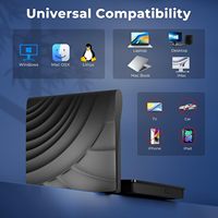 Unidad de Grabación de Blu-ray Externa, Unidad de DVD Delgada con USB 3.0, Grabadora de BD-RE, CD/DVD RW, Grabadora de Blu-ray Externa para Ordenador Portátil