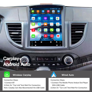 หน้าจอแอนดรอยด์ 15 ขนาด 10.4 นิ้ว แบบแนวตั้ง สำหรับรถยนต์ CR-V ปี 2012-2016 เครื่องเล่นมัลติมีเดีย GPS นำทาง DSP ระบบไร้สาย Android Auto CarPlay - Product Image 2