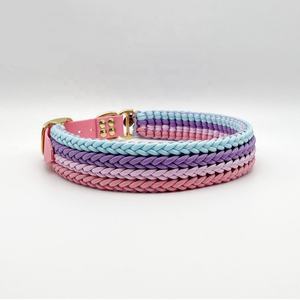Juego de Collar y Correa de Paracord para Mascota Tejido a Mano en Macramé, Personalizado y Ajustable con Logotipo y Color a Medida - Product Image 2
