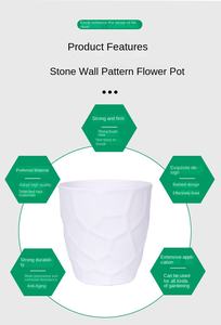 Vente en gros de pots d'orchidées en céramique et plastique plaqués or, grands pots de fleurs design, jardinières pour la maison, la décoration et le bureau, le jardin et l'extérieur - Product Image 3