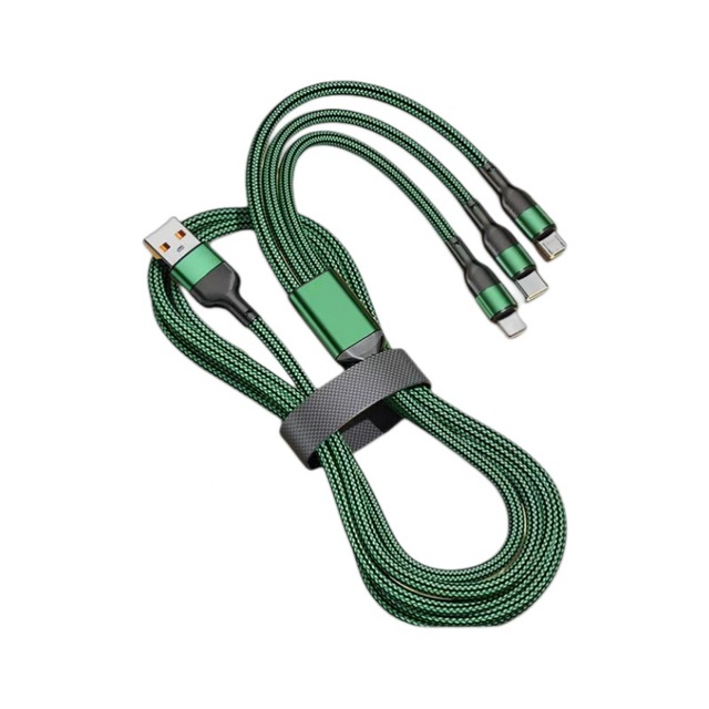 1.2m 66W 3 in 1 Multi Usb Charger Charging Cable for Smart Phones