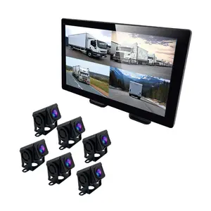 Wemaer高清卡车车载摄像机ADAS BSD系统6通道总线RV摄像机语音控制AI监视器，用于卡车总线防水