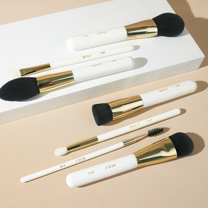 Professional Makeup Brush <b>Set</b> 32pcs White Handle Gold Ferrule Synthetic Hair Foundation Face Beauty Tools - Product Image 6