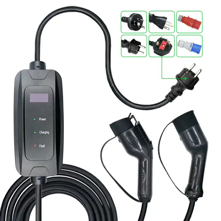 Electric Car Charger Plug 16a 32a Mode2 Evse Charging Box Level 2