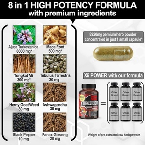 Ultra Turkesterona, Extracto de Ajuga Turkestanica Estandarizado al 20%, Suplementos Dietéticos de Alta Potencia con Raíz de Maca y Tribulus Terrestris - Product Image 3