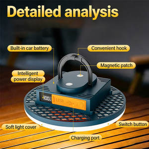 Linterna LED Recargable para Camping, Magnética, Tipo UFO, Luz de Emergencia, Carga USB, Indicador de Batería, Clasificación IP66, Batería de 4500mAh para Exteriores - Product Image 2