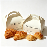 Boîte en carton personnalisée avec logo, élégante, pastel, à couvercle, pour tranches de gâteau, pâtisseries, gâteaux roulés, desserts, pour boulangeries et pâtisseries