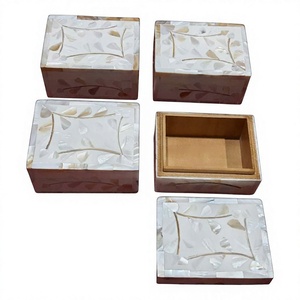 Caja de incrustaciones de hueso MDF de mejor diseñador indio tradicional hecha a mano de primera calidad con Material de nácar Super uso para almacenamiento de joyas - Product Image 1