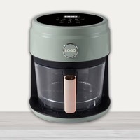 Friteuse à air chaud en verre 3,5 L avec contrôle tactile et écran numérique, sans huile, à économie d'énergie, pour usage domestique