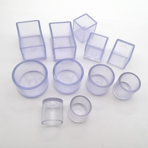 Hanzhe Square 22 Pvc Tube Sleeve Foot Cover Transparent Black Protective Cap For <b>Table</b> Chair <b>Leg</b> Furniture <b>Legs</b> - Product Image 2