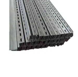 Seng aluminium Magnesium U lubangan saluran baja Tipe C saluran C Unistrut Channel harga