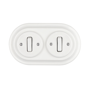 Interruptor de pared de Porcelana Vintage montado en empotrado, botón Retro de cerámica, campana, 10A, 250V, para varios aparatos eléctricos, color gris - Product Image 5