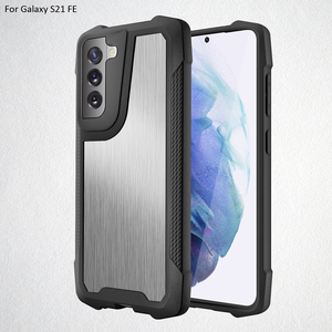 Funda de teléfono a prueba de golpes para <span class=keywords><strong>Samsung</strong></span> Galaxy, carcasa de Metal cepillado dorado con armadura mate escarcha de alta calidad para <span class=keywords><strong>Samsung</strong></span> Galaxy S21 S22 <span class=keywords><strong>FE</strong></span> S21 S22 Plus <span class=keywords><strong>S20</strong></span> A31 A51 - Product Image 2