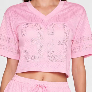 Camiseta Corta Personalizada de Moda para Bebés, Top de Entrenamiento, Jersey de Fútbol Americano Universitario, Jersey Corto de Malla para Fútbol Americano - Product Image 3