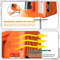 Treuil Électrique Industriel Robuste et Portable 1500LBS 110V avec Câble en Acier de 25FT pour Levage et Remorquage, Treuil de Plafond