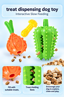 Jouet interactif pour chien en TPR personnalisé, mignon et durable, pour l'entraînement et la mastication, écologique, en forme de légume, livraison rapide du fabricant en gros