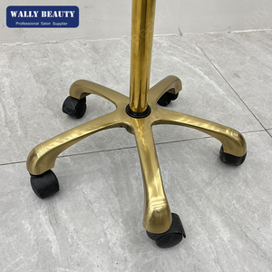 Nuovo Prodotto Wally Beauty 2025: Carrello da Salone Dorato con Vassoio Girevole in Acciaio Inossidabile - Product Image 4