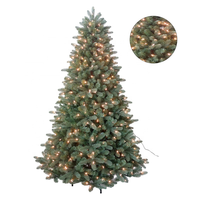 Arbre de Noël artificiel vertical de luxe, écologique, de haute qualité, grand modèle, décoré avec des lumières LED pour une utilisation en intérieur