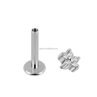 Magnifiques clous d'oreille en zircon à filetage interne, barre de langue, labret, piercing, bijoux, anneau de lèvre, prix imbattable, haute qualité
