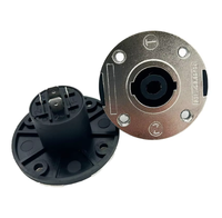 Connecteur femelle audio XLR grand format 10A à quatre broches, pour câble d'amplificateur et haut-parleur, boîtier ABS, cuivre, 4p, 60V, IP65