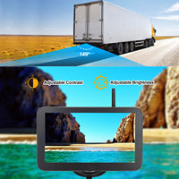 Kit de caméra de recul sans fil numérique solaire IPS 7 pouces, caméra de recul sans fil pour camping-car, camion