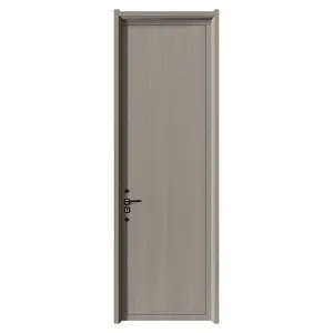 BOWDEU PUERTAS PVC MDF puerta de madera para casa hotsale precio barato África interior dormitorio empotrado Aluminio acabado puerta diseño