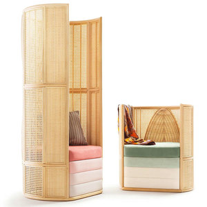 <span class=keywords><strong>Fauteuil</strong></span> d'hôtel simple et compact en <span class=keywords><strong>rotin</strong></span> tressé sculpté à la main, style anglais, à dossier haut, pour intérieur et extérieur - Product Image 6