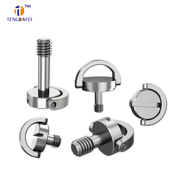 TENGDAFEI M4 Quick Release Screw Stainless Steel C-Ring Metric Thread Hand Twisting Monitor Base Remote Control Screw