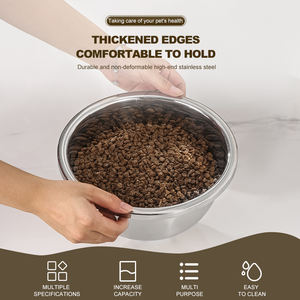 Meilleures ventes <span class=keywords><strong>de</strong></span> bols arrondis en acier inoxydable pour animaux <span class=keywords><strong>de</strong></span> <span class=keywords><strong>compagnie</strong></span> bols d'alimentation antidérapants anti-éclaboussures écologiques pour chats chiens - Product Image 4