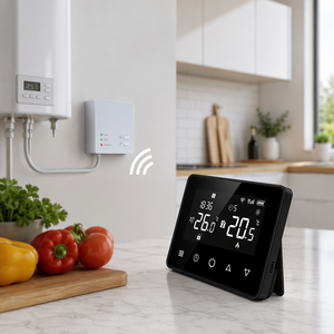 <span class=keywords><strong>Thermostat</strong></span> mural programmable hebdomadaire 220V à radiofréquence pour chaudière à gaz et <span class=keywords><strong>chauffe</strong></span>-<span class=keywords><strong>eau</strong></span>, écologique, pour cuisines et hôtels - Product Image 6