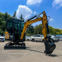 Mini-excavatrice 2026, nouvelle excavatrice compacte de jardin avec accessoires réglables et pare-soleil pour machines agricoles