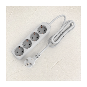 Regleta de Enchufes Eléctrica Europea con 4 Tomas de Corriente, Cable de Alimentación de 1.5/3/5 Metros y Enchufe - Product Image 6
