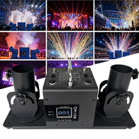 Igracelite Canon à confettis sans fil à 2 coups avec contrôle DMX, alimenté par batterie, pour fêtes