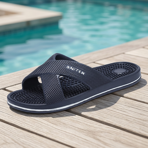 Nouvelles pantoufles de massage tendance pour hommes, grandes tailles 39-48, en PU avec semelle EVA amortissante, légères, pour intérieur - Product Image 3