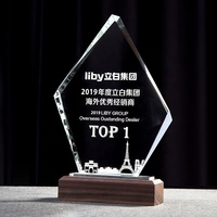 Meilleures ventes : Trophée en cristal et bois, artisanat, gravure personnalisée, lettres gravées, plaque en cristal avec base en bois