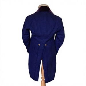 Dark Blue <b>Tailcoat</b> Men's Formal Historical Outdoor Uniform Show Longline Button Front Eventwear - Product Image 4