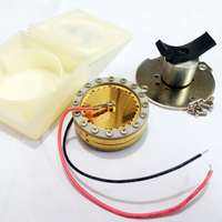 Capsule de microphone à diaphragme large de 34 mm avec plaques arrière isolées dorées pour tête de micro à condensateur