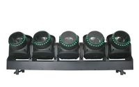 Projecteur LED rotatif 120W à 5 têtes RGBW DMX512/Contrôle sonore, faisceau blanc neutre pour discothèque et DJ