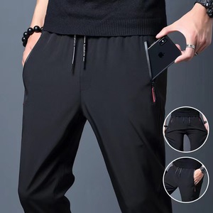 Pantaloni Casual da uomo elasticizzati Slim Fit elastico in vita Jogger America <span class=keywords><strong>classico</strong></span> blu nero <span class=keywords><strong>grigio</strong></span> pantaloni di marca maschile taglie forti - Product Image 4