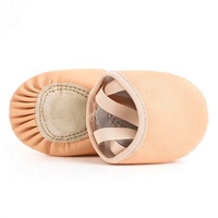 Zapatillas de gimnasia rítmica de media suela con tira elástica para ballet y giros, al por mayor, en stock en la UE y EE. UU.