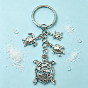 Llavero de aleación de zinc sin níquel con forma de pez marino, esmaltado, personalizado, para promoción, regalo o obsequio. - Product Image 1