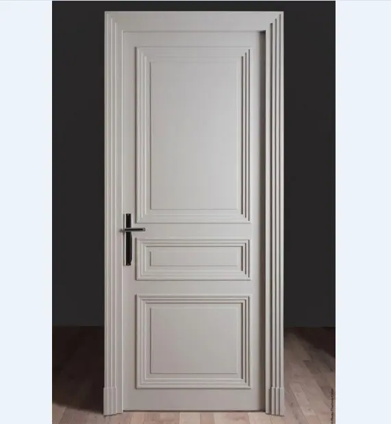 Puerta interior de madera de color blanco de alta calidad