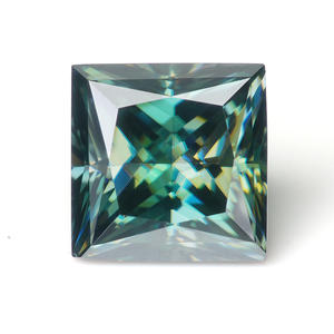 Moissanita Sintética de Corte Princesa Cuadrado, Precio de Fábrica, Azul, Rosa, Verde, Multicolor, Gema Suelta - Product Image 5