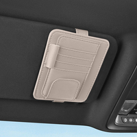 Support de serviettes en cuir PU pour pare-soleil de voiture, organisateur multifonction pour lunettes de soleil, billets et cartes, porte-mouchoirs pour voiture