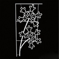 Luces LED decorativas navideñas para exteriores con forma de copo de nieve 2D 3D, estrella y cinta, montadas en poste, IP65, para decoración de Año Nuevo.