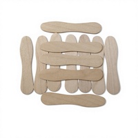 Bâtonnets de crème glacée et de sucettes glacées en bois de bouleau 100% naturel, flexibles, écologiques, économiques, portables, de haute qualité, 75 mm