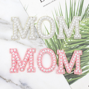 Love Mom Rhinestone Pearl Cake Toppers Mother's Day Elegant Reusable Decorations - Product Image 2
