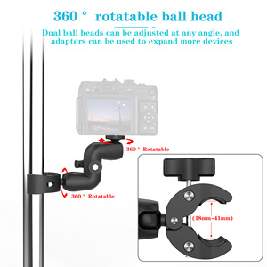 360อะแดปเตอร์หัวกลมคู่แบบปรับได้ที่จับรถจักรยานยนต์รูปตัว <span class=keywords><strong>Z</strong></span> สำหรับกล้อง Canon <span class=keywords><strong>Nikon</strong></span> - Product Image 3