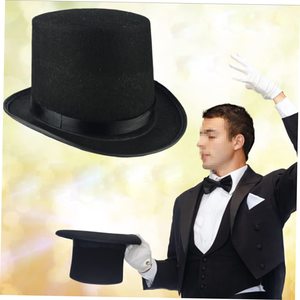 Madeshin Nguồn Cung Cấp Bên Ảo Thuật Bowler Người Đàn Ông Màu Đen Cảm Thấy Tùy Chỉnh Vui Carnival Cos Đảng Jazz Fedora Victoria <span class=keywords><strong>Top</strong></span> Mũ - Product Image 2